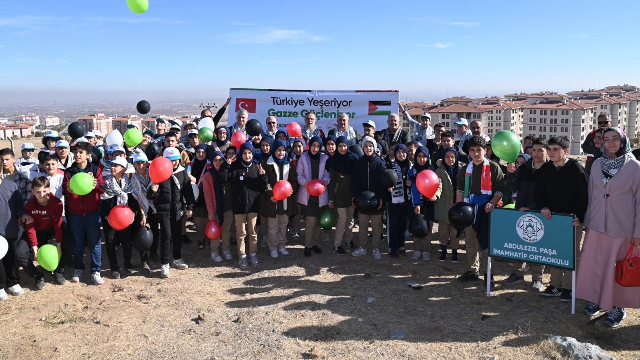 Türkiye Yeşeriyor, Gazze Güçleniyor” Projesi Kapsamında Konya'da Fidanlar Toprakla Buluştu