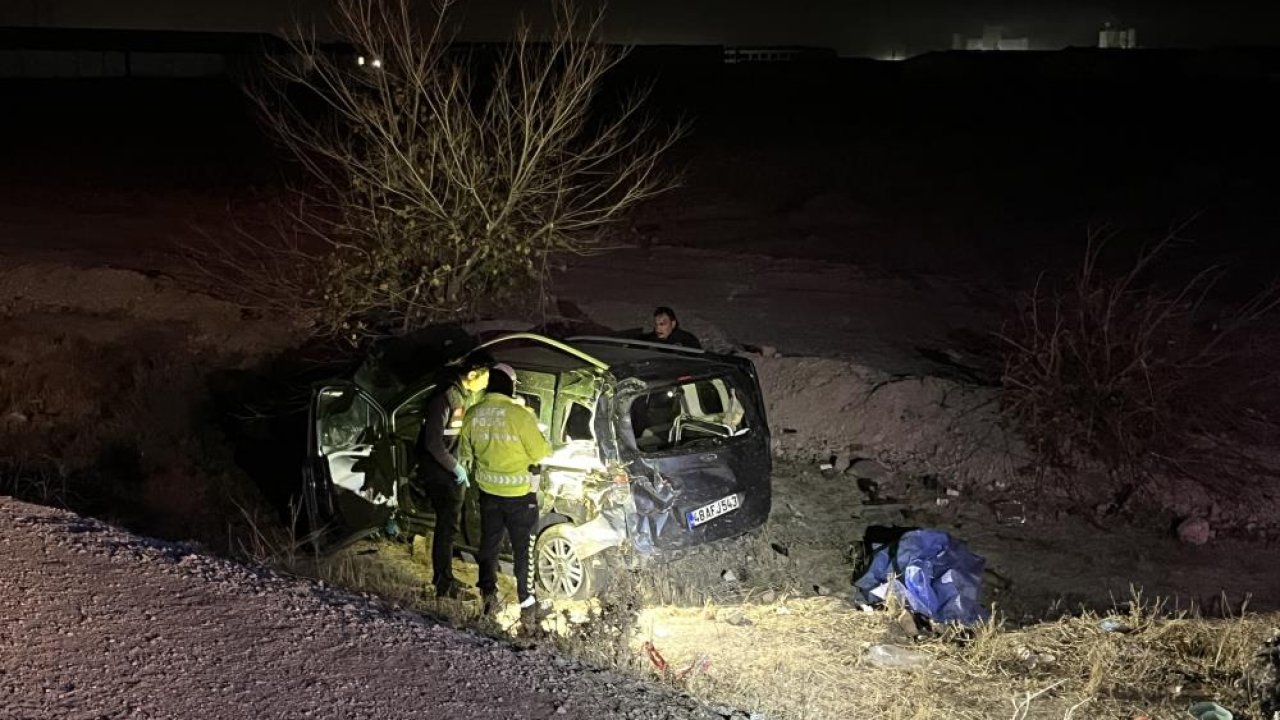 Konya'da hafif ticari araç şarampole devrildi: 1 ölü, 3 yaralı