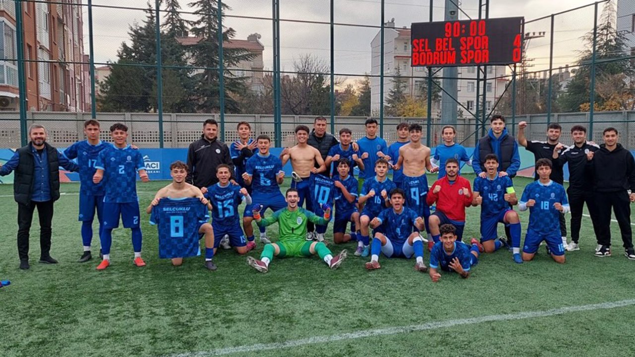 Selçuklu Belediyespor U19’dan güç gösterisi: Dört gollü net zafer