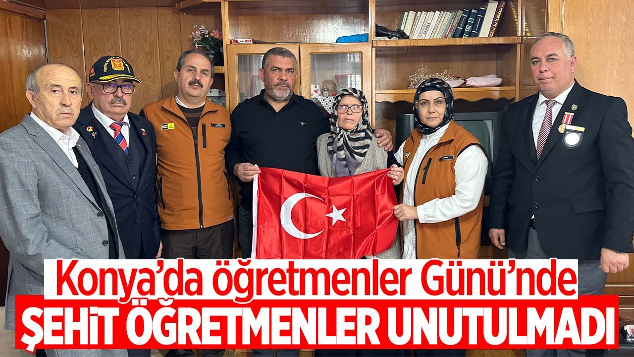 Konya'da Öğretmenler Günü'nde anlamlı ziyaret: Şehir Öğretmenler unutulmadı