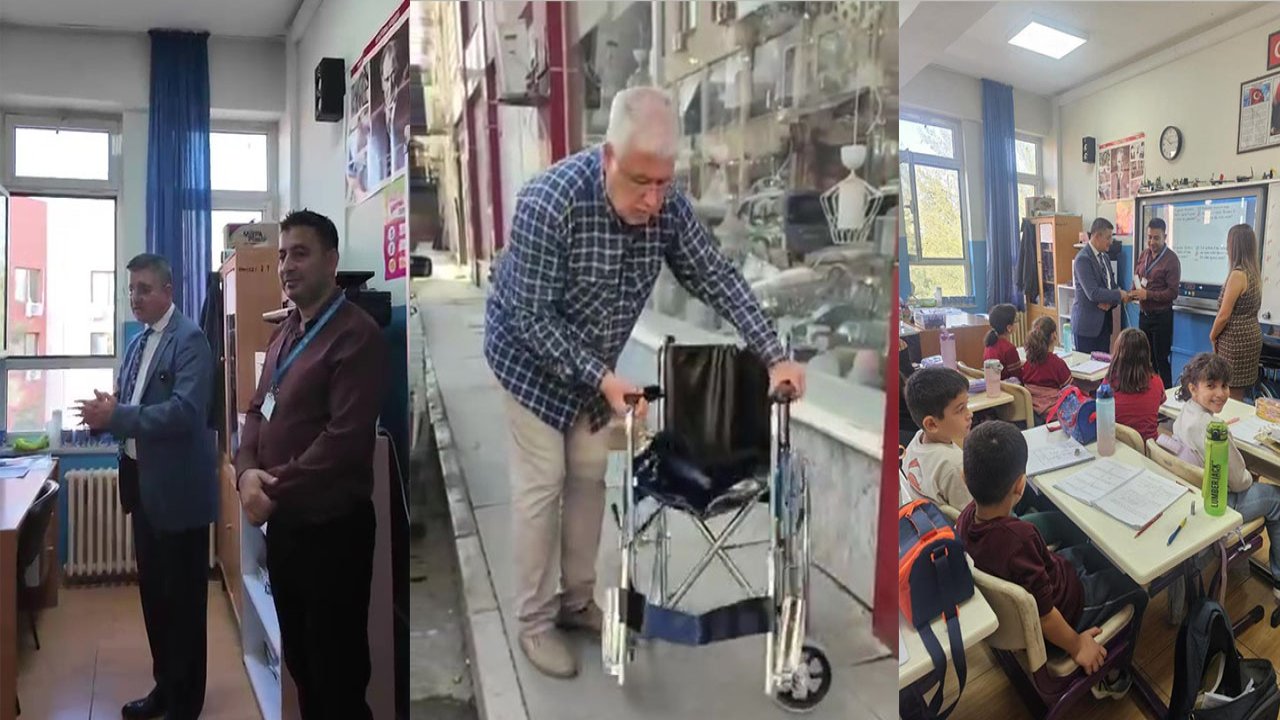 Takdir toplayan davranış: Hediye kabul etmeyen öğretmenlerinin adına tekerlekli sandalye desteğinde bulundular!