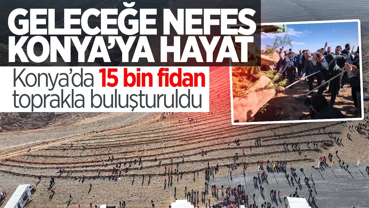 Konya'da geleceğe nefes Konya'ya hayat olmak için 15 bin fidan diktiler