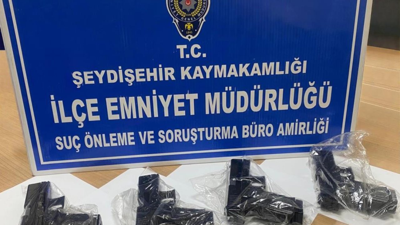 Konya'da 4 ruhsatsız tabanca ele geçirildi!