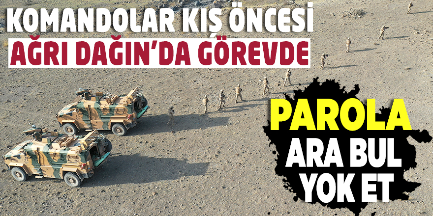 Komandolar kış öncesi Ağrı Dağı'nda "ara bul yok et" parolasıyla görevde