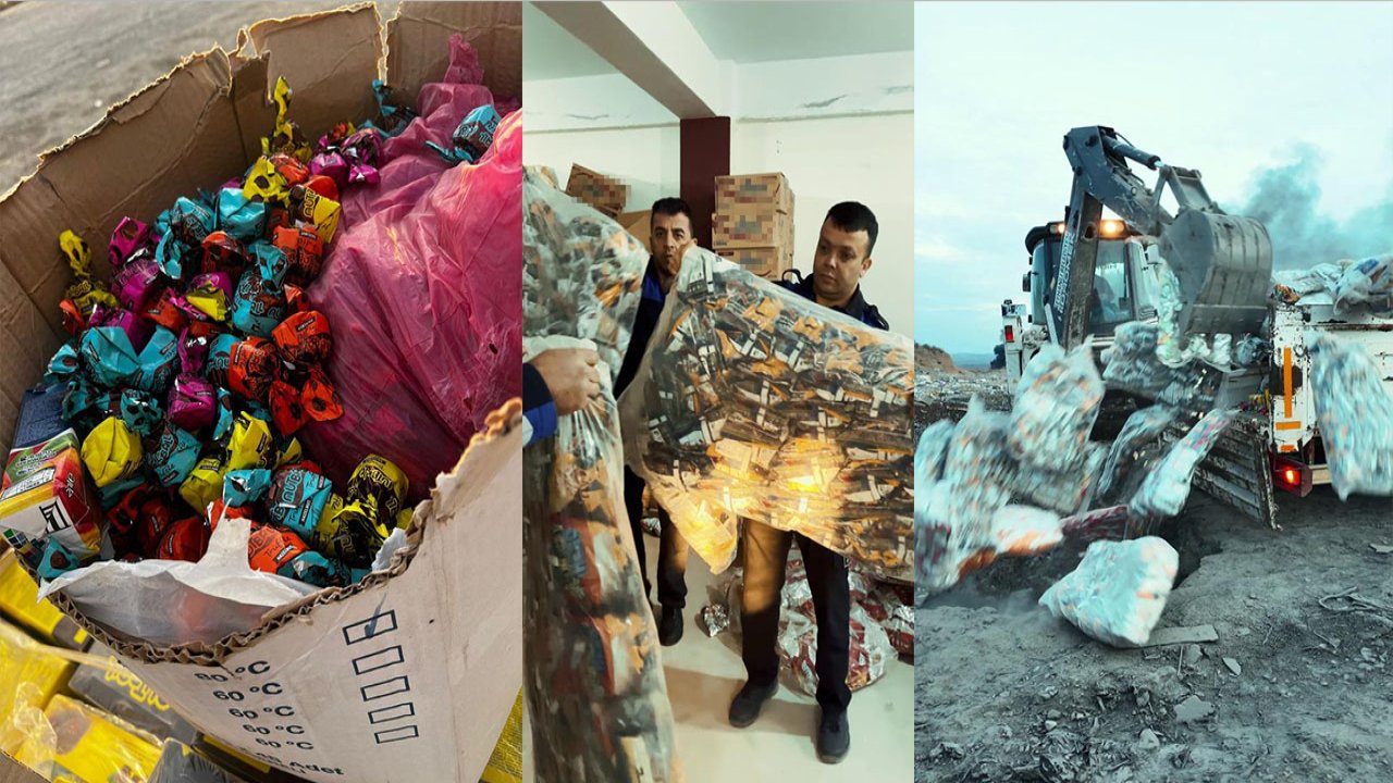 2 ton cips, şekerleme ve çikolata imha edildi! Tarihi geçmiş ürünlerle çocukları zehirleyeceklerdi!