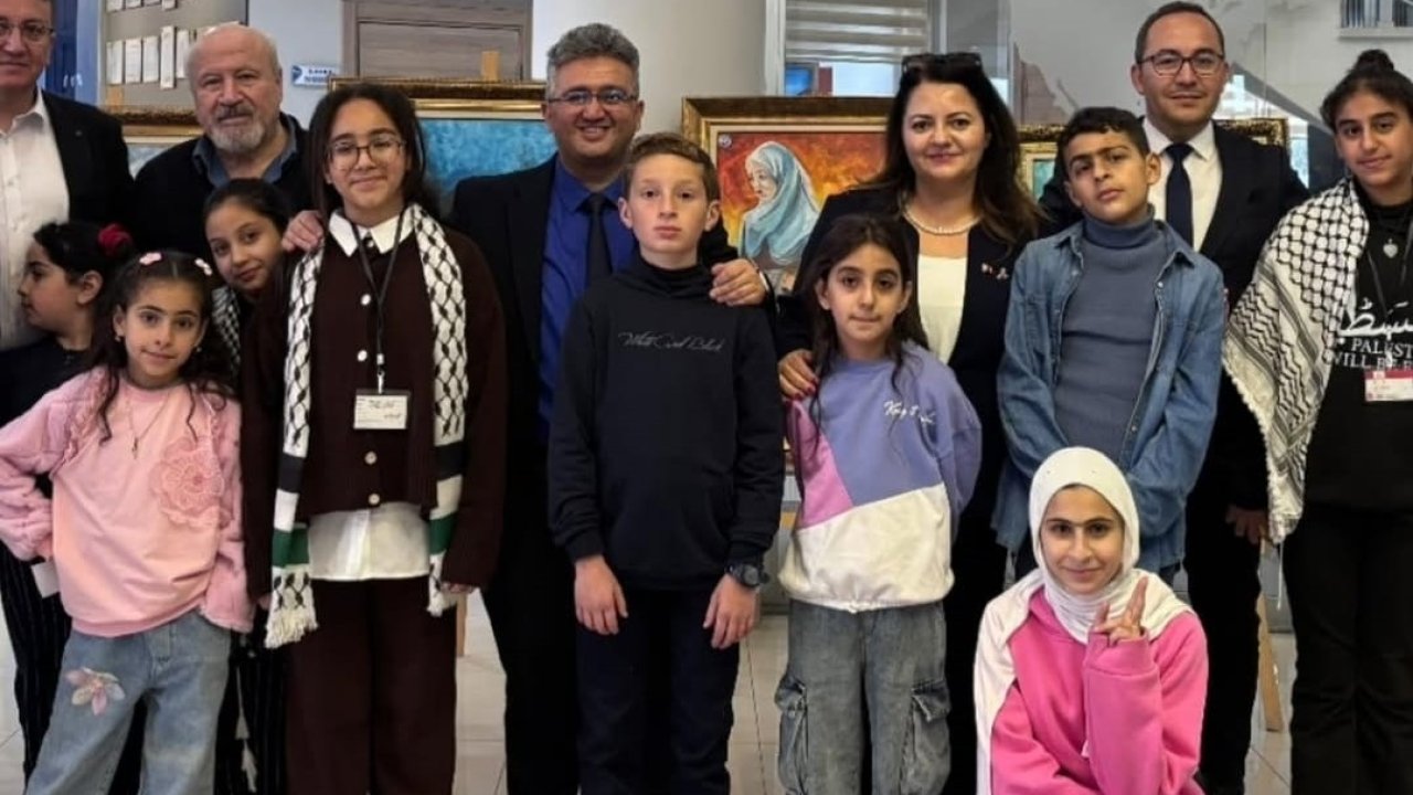 Gazze’den Gelen Çocukların Resimleri Tedem Kolejinde sergilendi