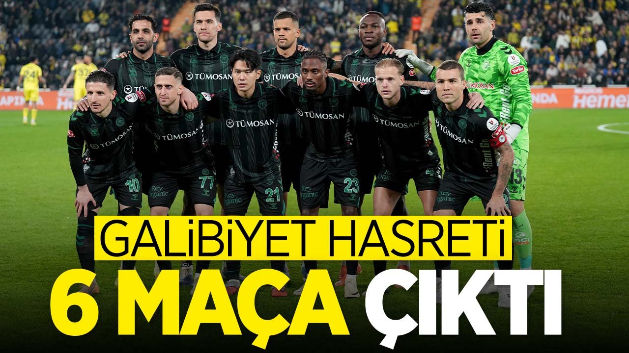 Konyaspor'un 3 puan hasreti 6 maça çıktı