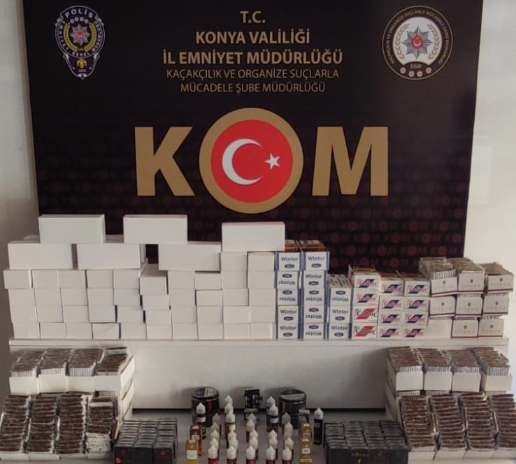 Konya Polisinden Kaçak Sigara Operasyonu