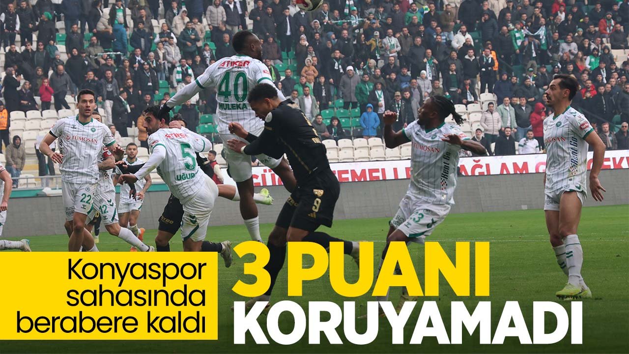 Konyaspor sahasında galibiyeti son dakika golüyle kaçırdı:  Konyaspor 1-1 Kayserispor