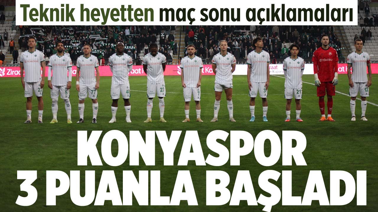 Konyaspor'da teknik heyet galibiyet sonrası konuştu