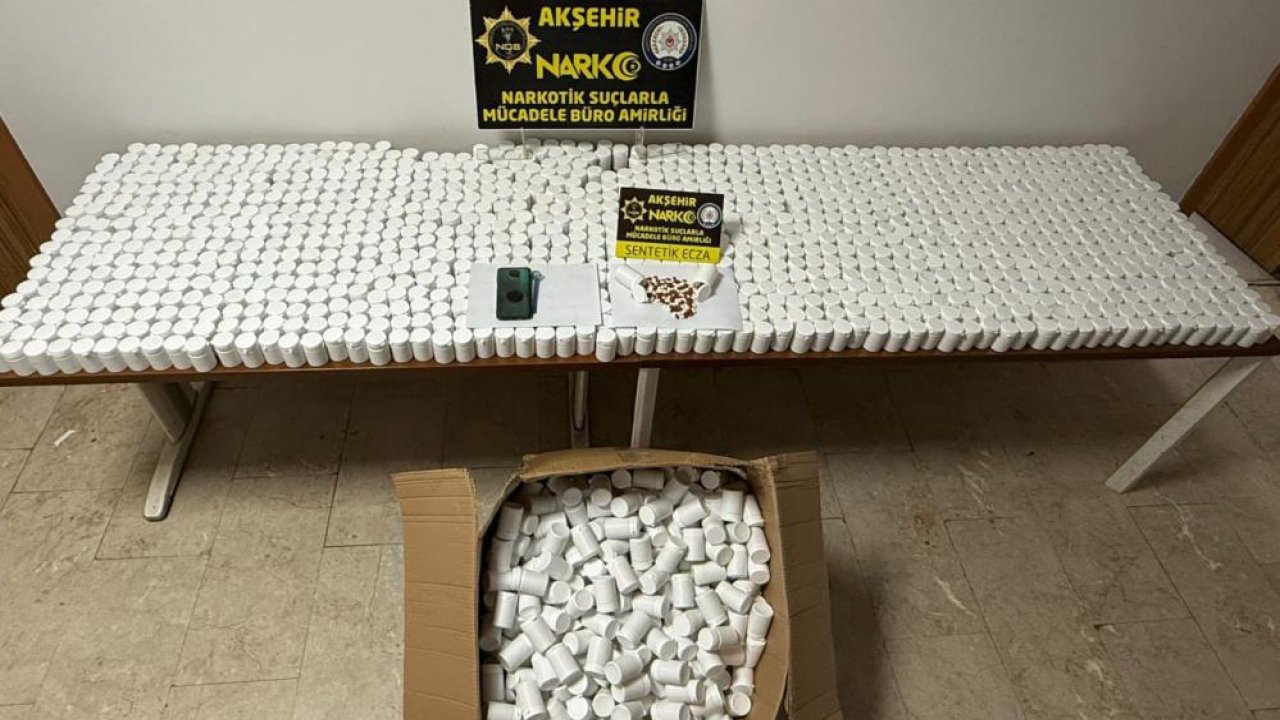 Akşehir’de 10 Milyon TL’lik uyuşturucu darbesi: 108 bin adet sentetik ecza ele geçirildi