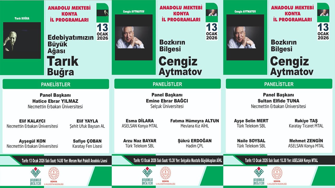 Konya Anadolu Mektebi il programı gerçekleştirilecek!