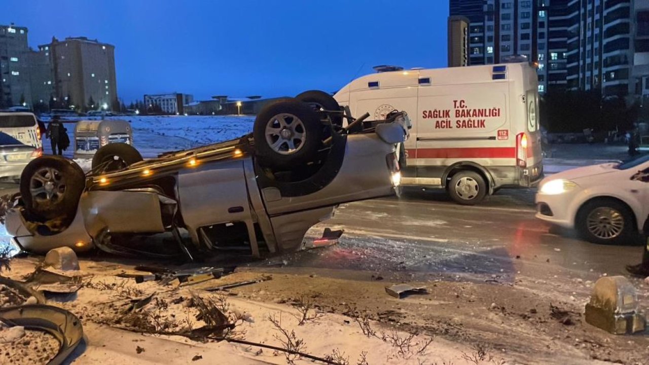 Karaman'da buzlanma kazaya yol açtı: 2 yaralı!