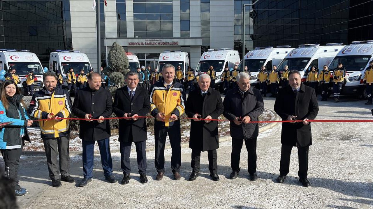 Konya 112 Acil’e güç takviyesi: 13 yeni ambulans ve UMKE aracı hizmete girdi
