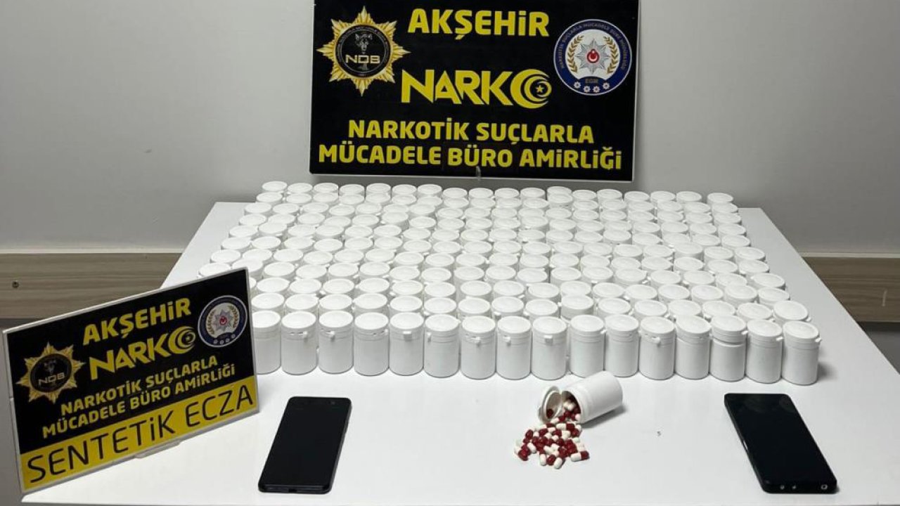 Akşehir’de zehir operasyonu: 10 bin 550 uyuşturucu hap ele geçirildi, 2 kişi tutuklandı