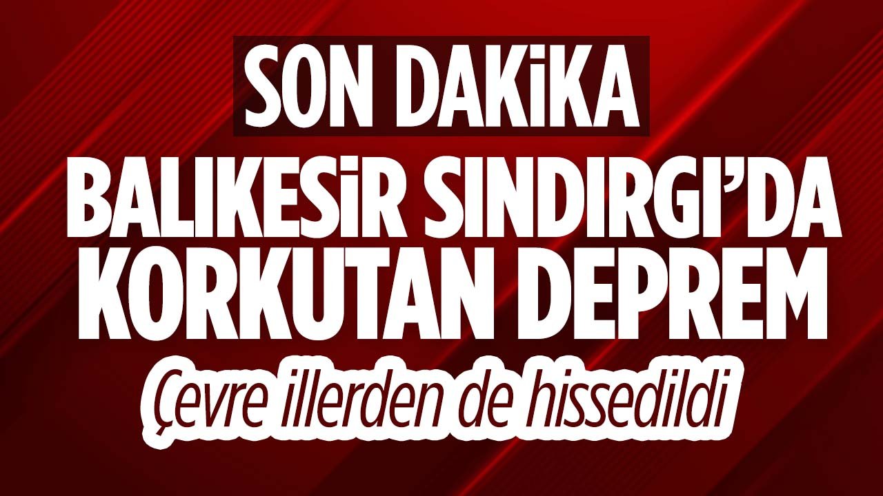 Balıkesir’de 5,1 büyüklüğünde deprem