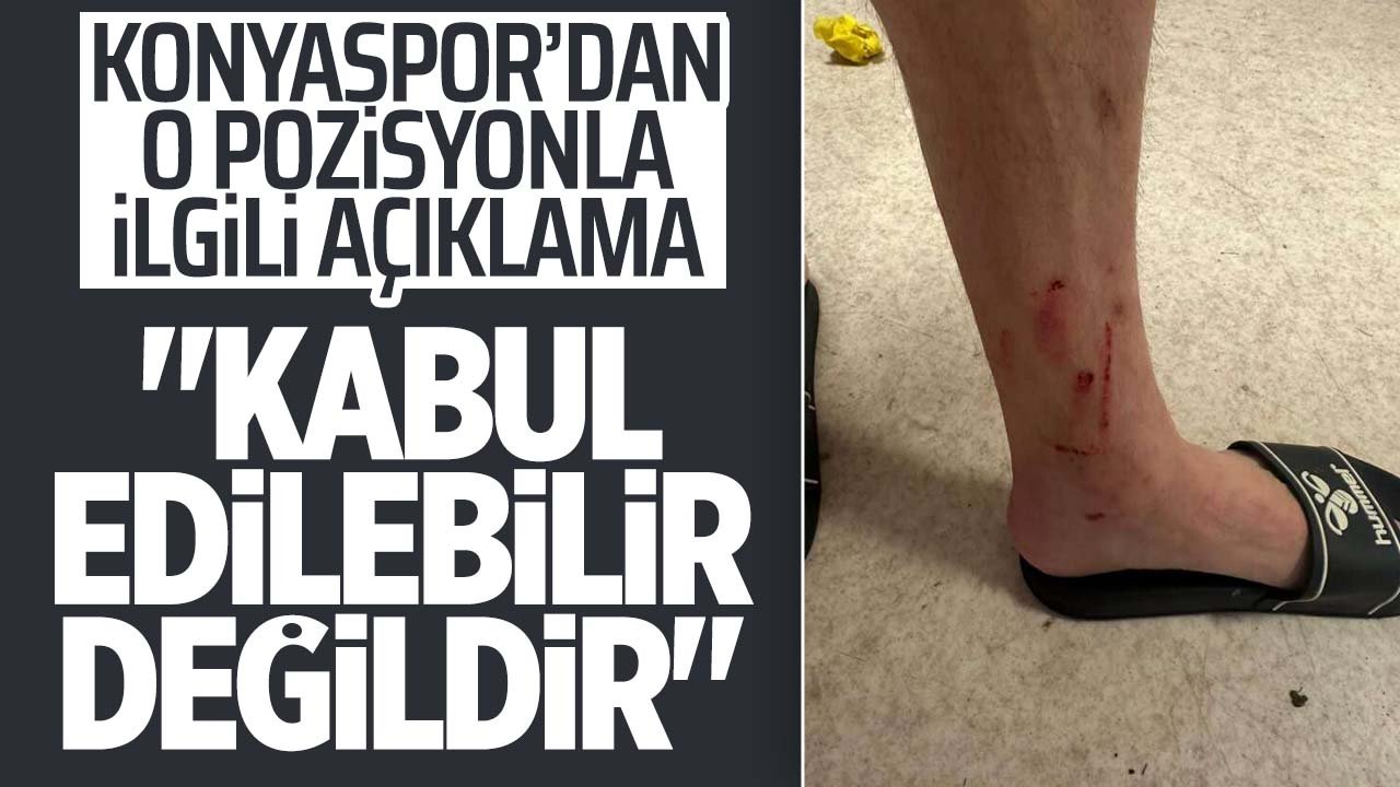 Maça damga vuran pozisyonla ilgili Konyaspor'da resmi açıklama geldi