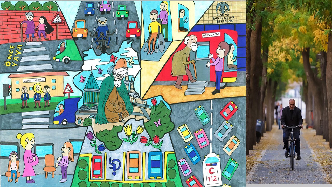 Minik ellerden büyük mesaj: Konya’da ulaşımda nezaket yarışması!