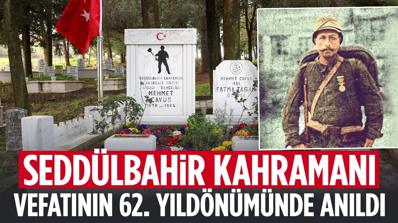 Seddülbahir Kahramanı Bigalı Mehmet Çavuş vefatının 62. yılında mezarı başında anıldı.
