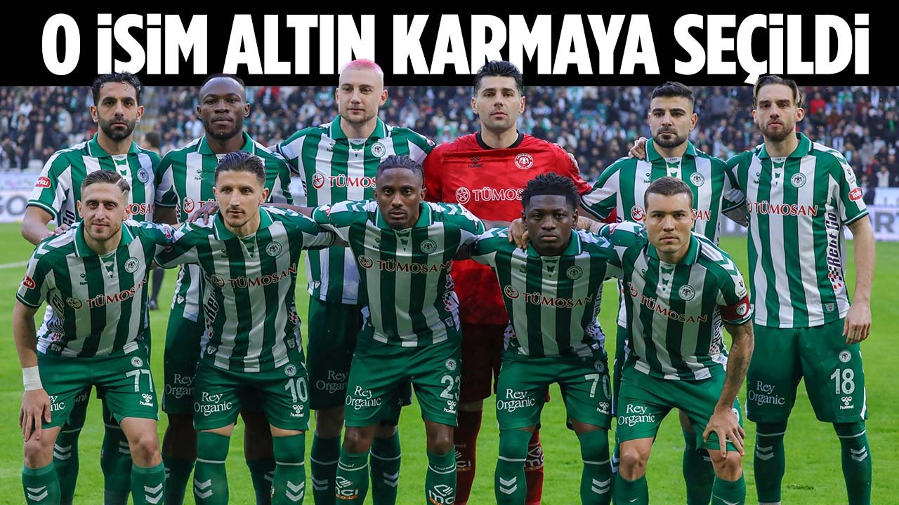 Konyasporlu oyuncu Göztepe maçındaki performansıyla altın karmaya seçildi