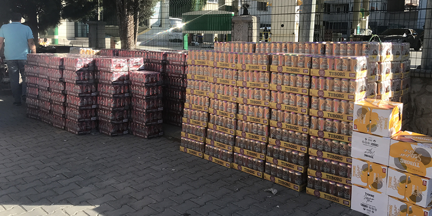 Konya'da çalınan 9 bin 500 şişe alkol Akşehir'de ele geçirildi