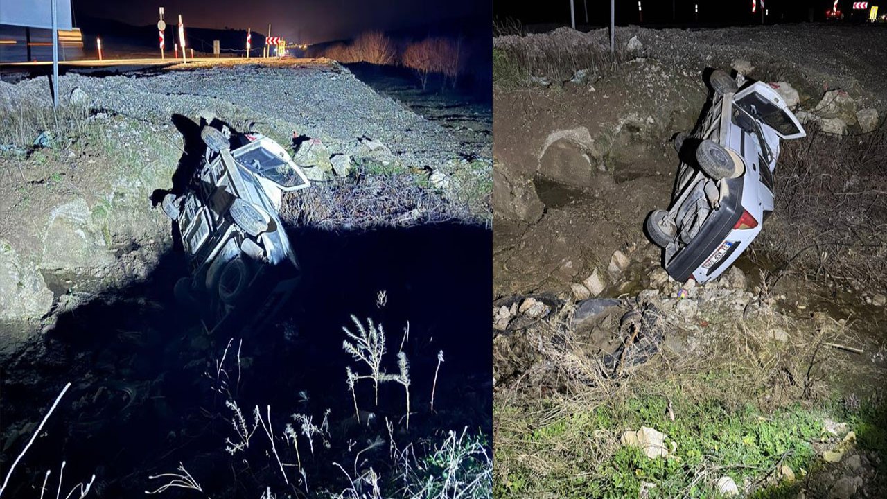 Isparta–Konya D-330’da feci kaza! Daralan yolda kontrolü kaybeden aile şarampole uçtu!