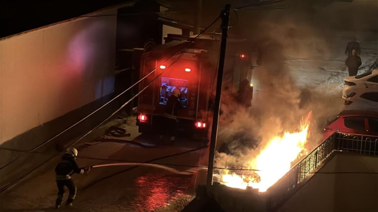 Konya’da park halindeki otomobil bir anda alev aldı! Kulu’da korku dolu anlar