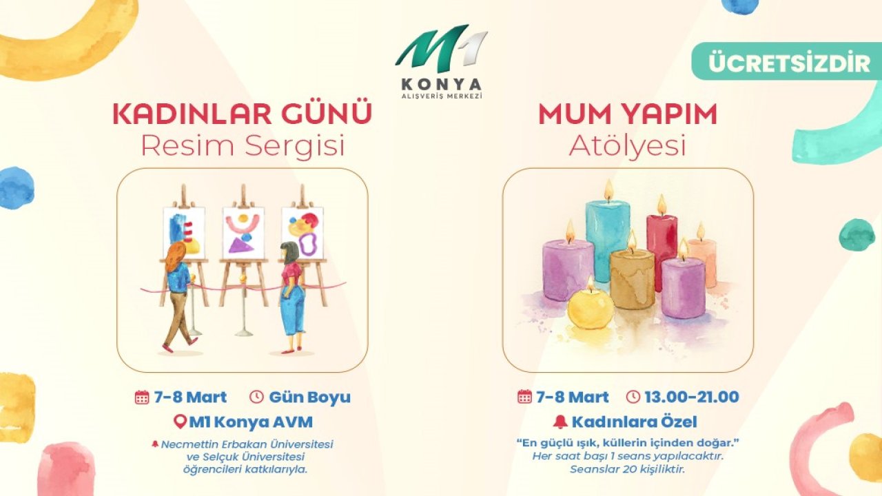8 Mart’a özel anlamlı etkinlik: M1 Konya Alışveriş Merkezi’nde kadınlara ilham veren buluşma!