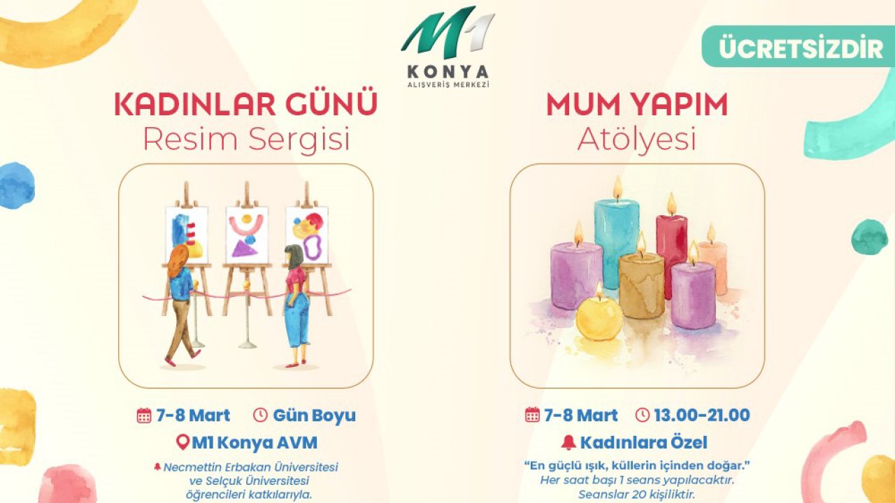 Konya’da 8 Mart sürprizi! M1 Konya AVM’de kadınlara özel etkinlikler başlıyor