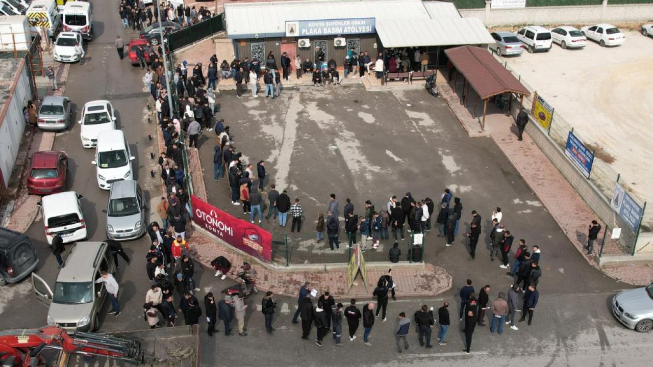 Konya’da plaka krizi! Yeni ceza kararı sonrası sürücüler kuyruğa girdi