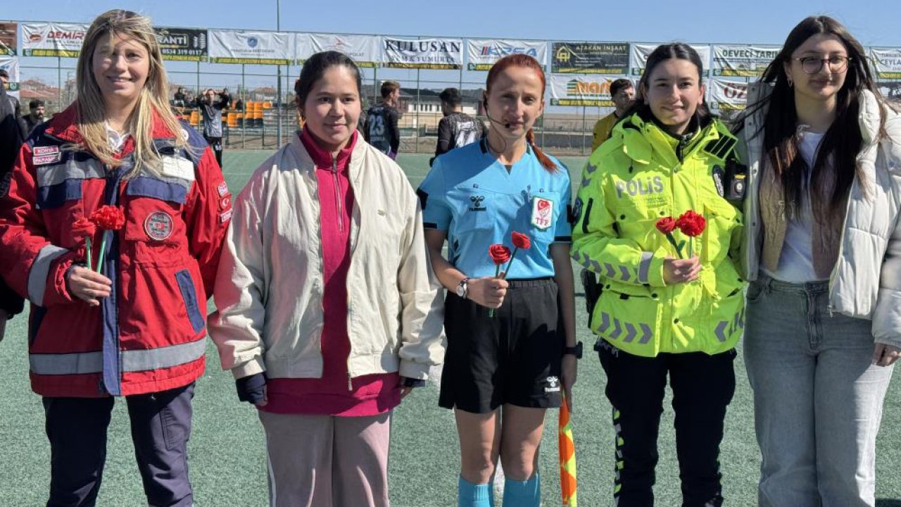 Kulu’da kadın hakem, polis ve sağlıkçılara 8 Mart’ta saha sürprizi