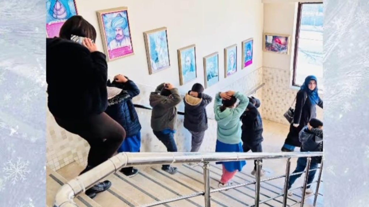 Konya Yunak’ta okullarda deprem alarmı! Binlerce öğrenci tahliye tatbikatına katıldı!