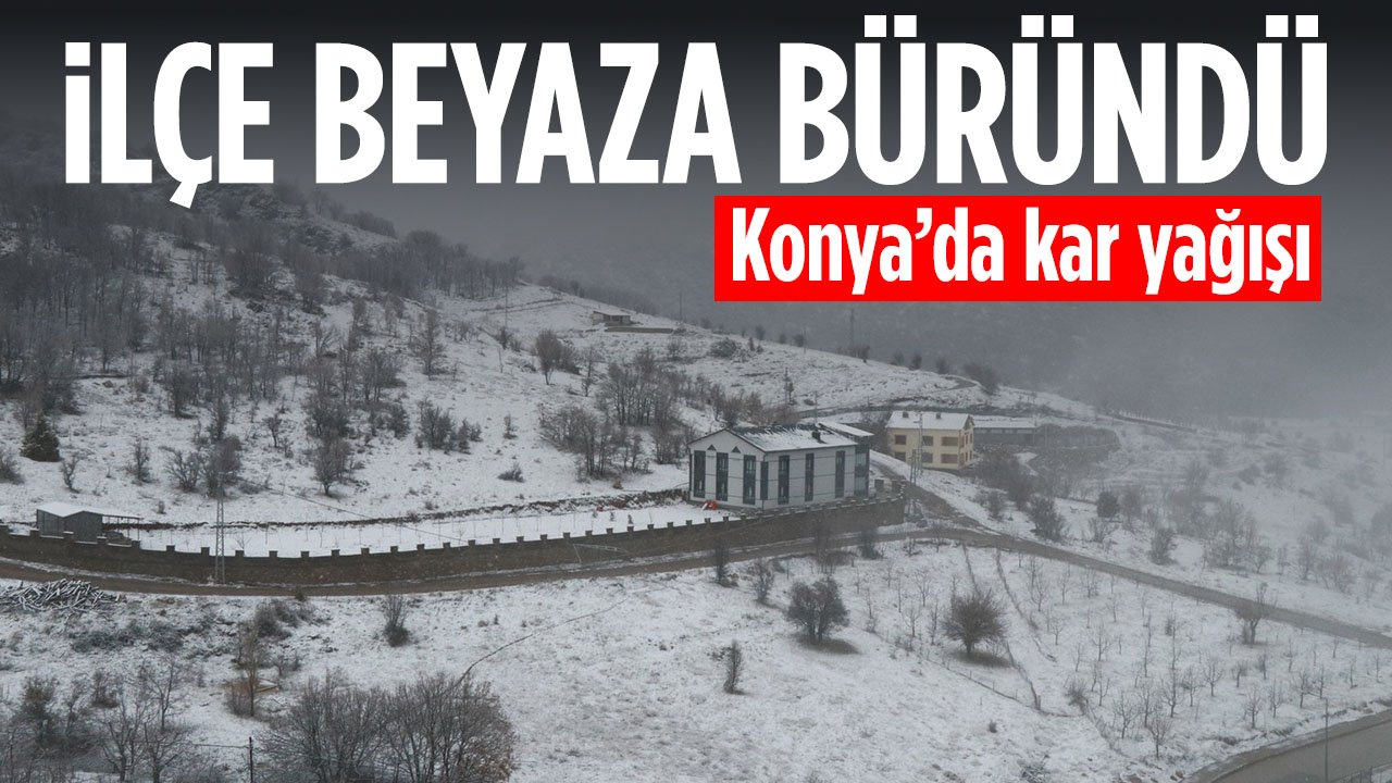 Konya'daki ilçe bayramda beyaza büründü