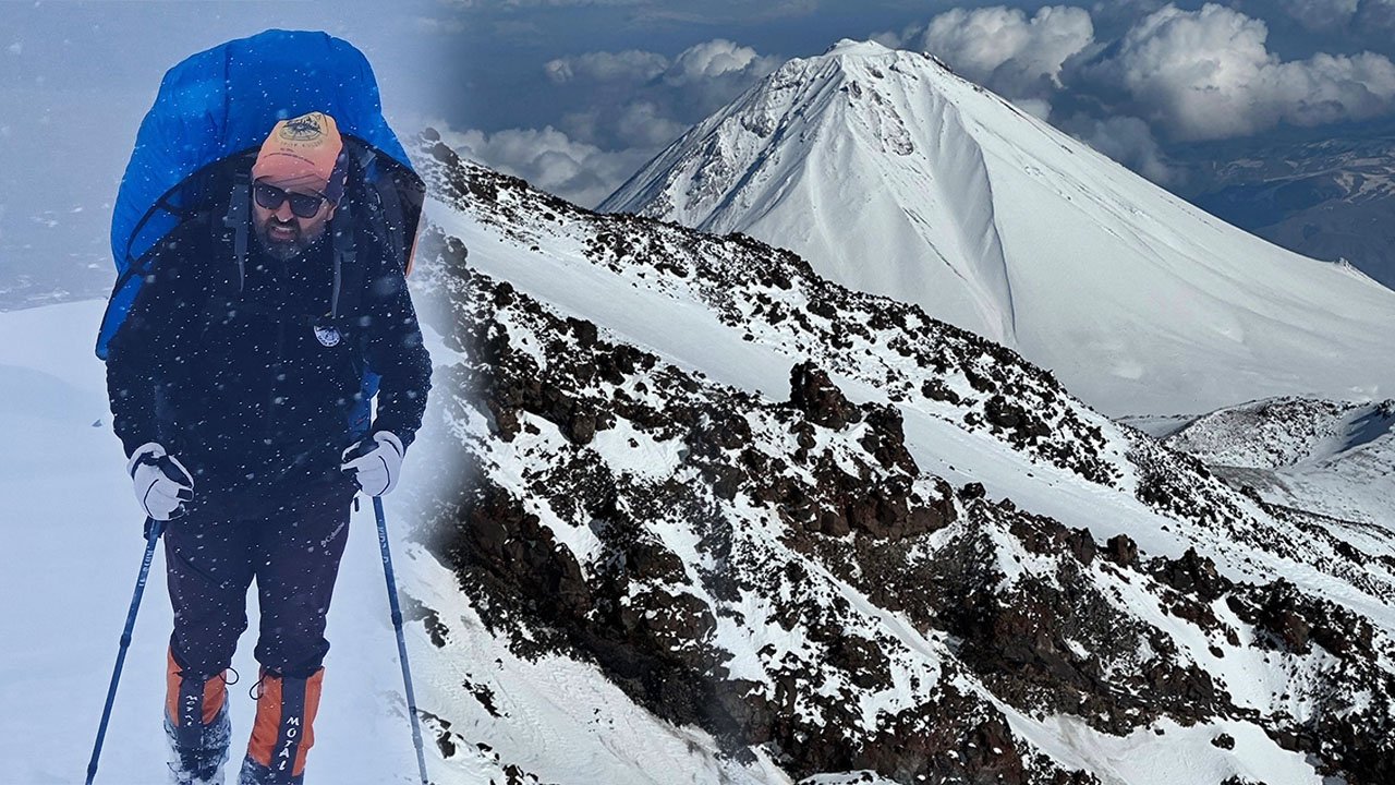 Ağrı Dağı'na tek başına tırmandı