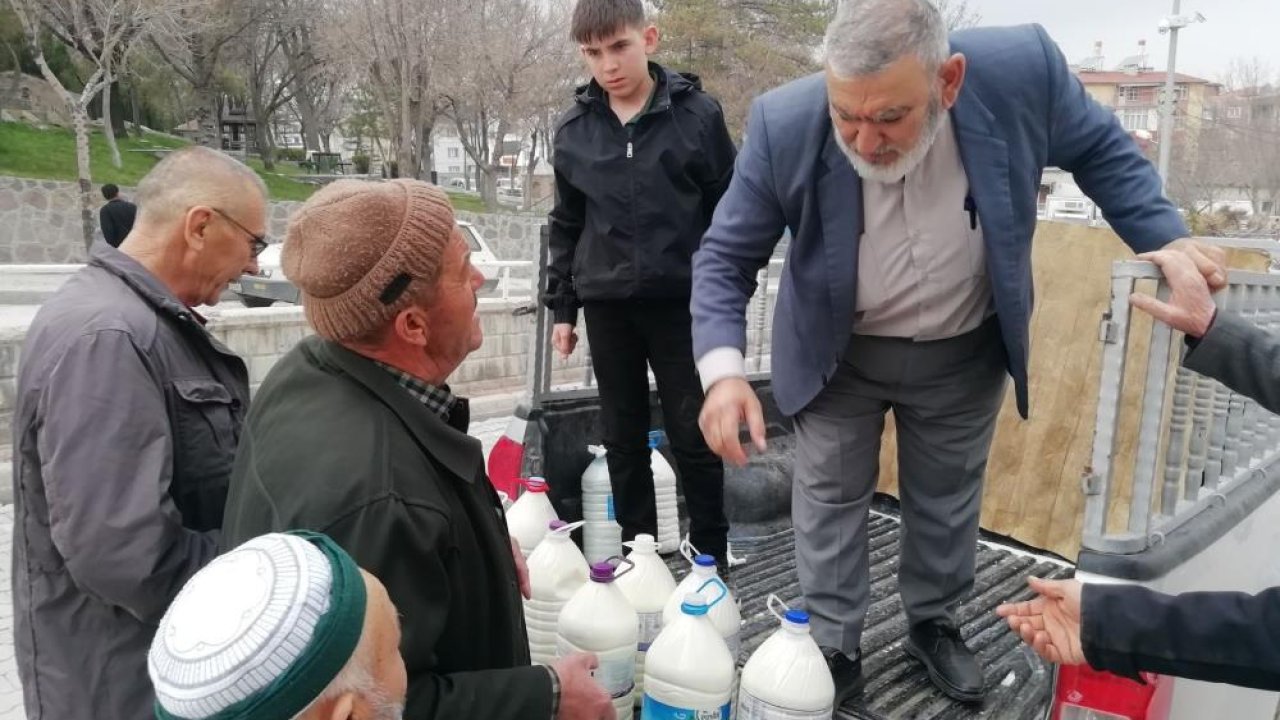 Karapınar’da örnek dayanışma! 20 ton sütü ücretsiz dağıttı!