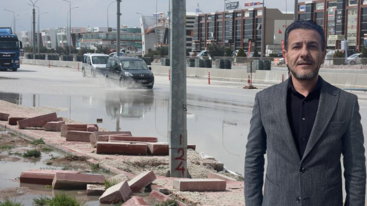 Konya’da dehşet anları! Su birikintisine giren araç takla attı, o anlar kamerada