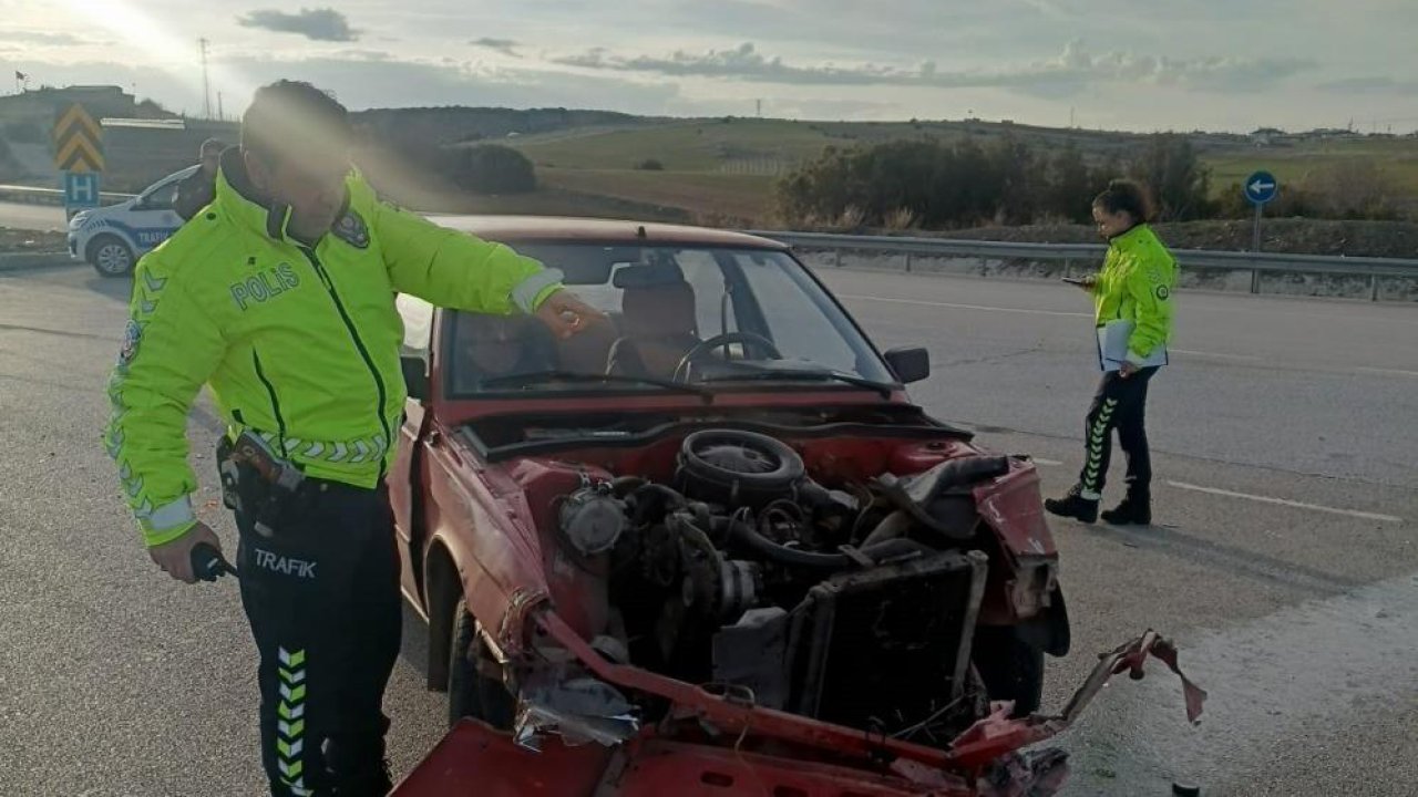 Konya’da yürekleri ağza getiren kazada 2 kişi yaralandı