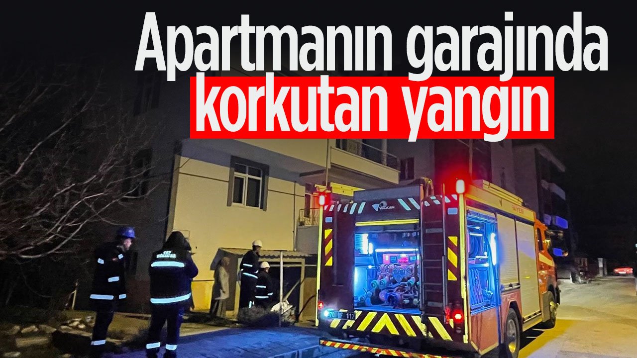 Apartmanın garajında yanan elektrik kablosu korkuttu