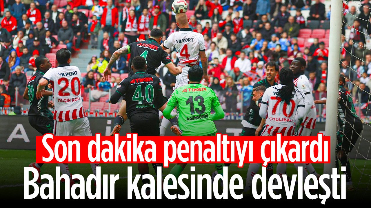 Konyasporlu Bahadır puanı kurtardı