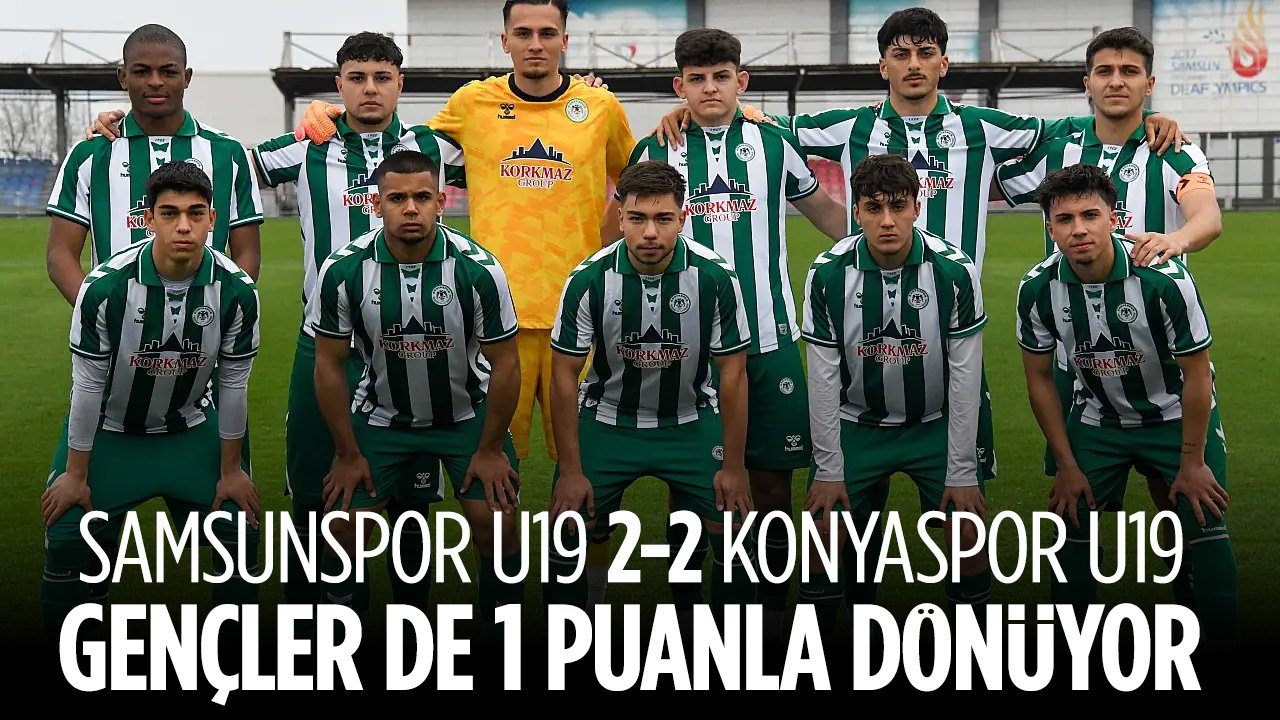 Konyaspor'un gençleri Samsun'dan 1 puanla dönüyor