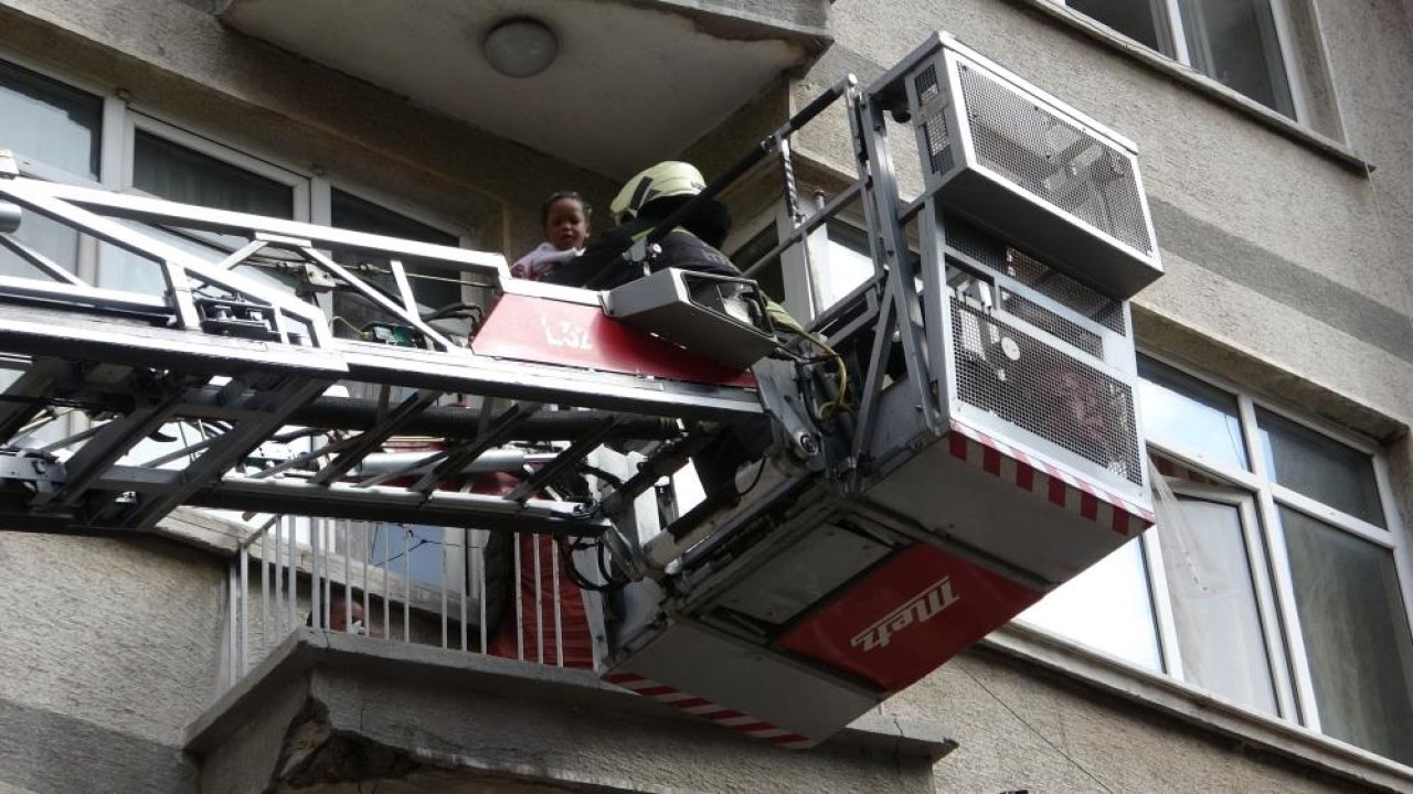 Konya’da korku dolu anlar! Alevlerin sardığı binada çocuklar mahsur kaldı