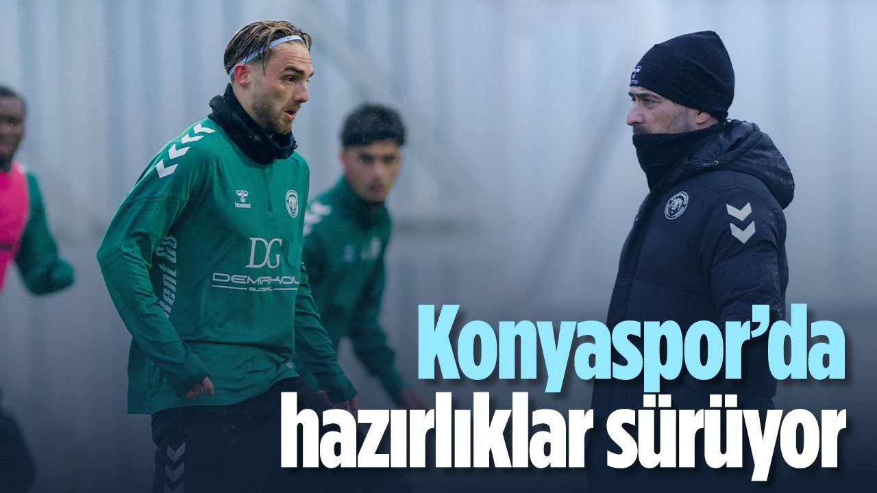 Konyaspor’da Karagümrük hazırlıkları sürüyor: Yağmur altında antrenman