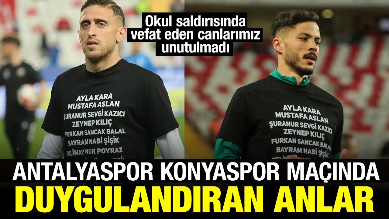 Okul saldırısında yaşamını yitirenler Antalyaspor - Konyaspor maçında unutulmadı