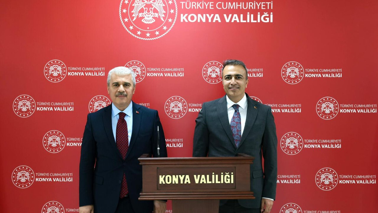 Konya’da kritik ziyaret! Karaman Valisi Hayrettin Çiçek, Vali İbrahim Akın’ın konuğu oldu!