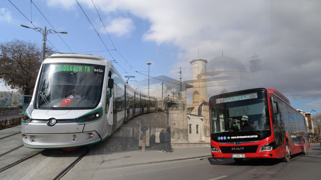 Konya’da toplu ulaşıma 23 Nisan düzenlemesi: Otobüs ve tramvaylar cumartesi tarifesine geçiyor