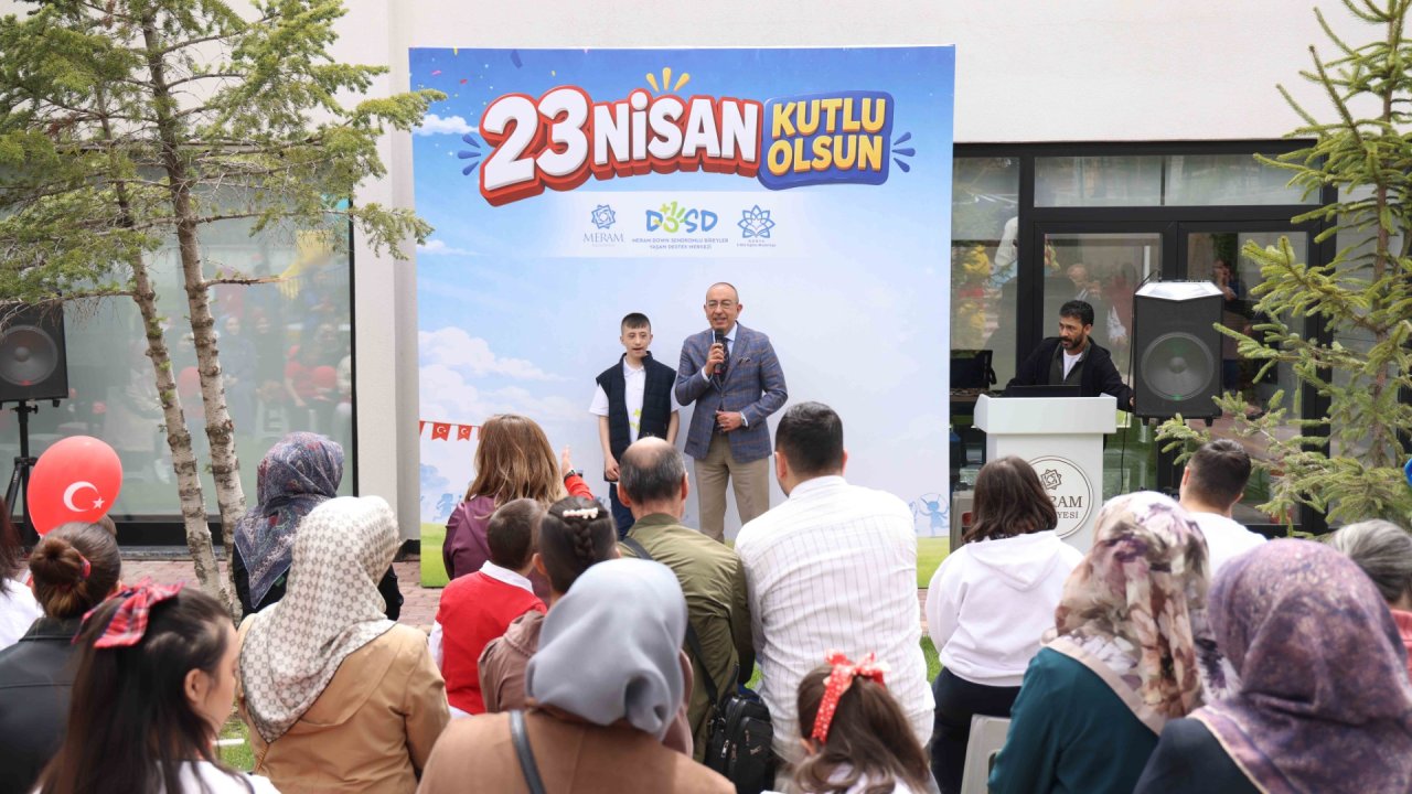 Özel çocuklarda büyük mutluluk; DOSD Meram'da 23 Nisan bir başka güzel
