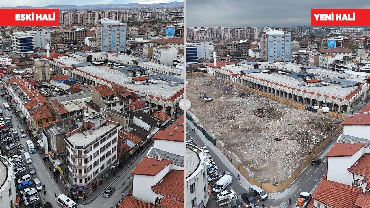 Konya’da dev dönüşümde kritik eşik aşıldı! Başkan Altay duyurdu: Peynir Pazarı’nda yıkım tamam!