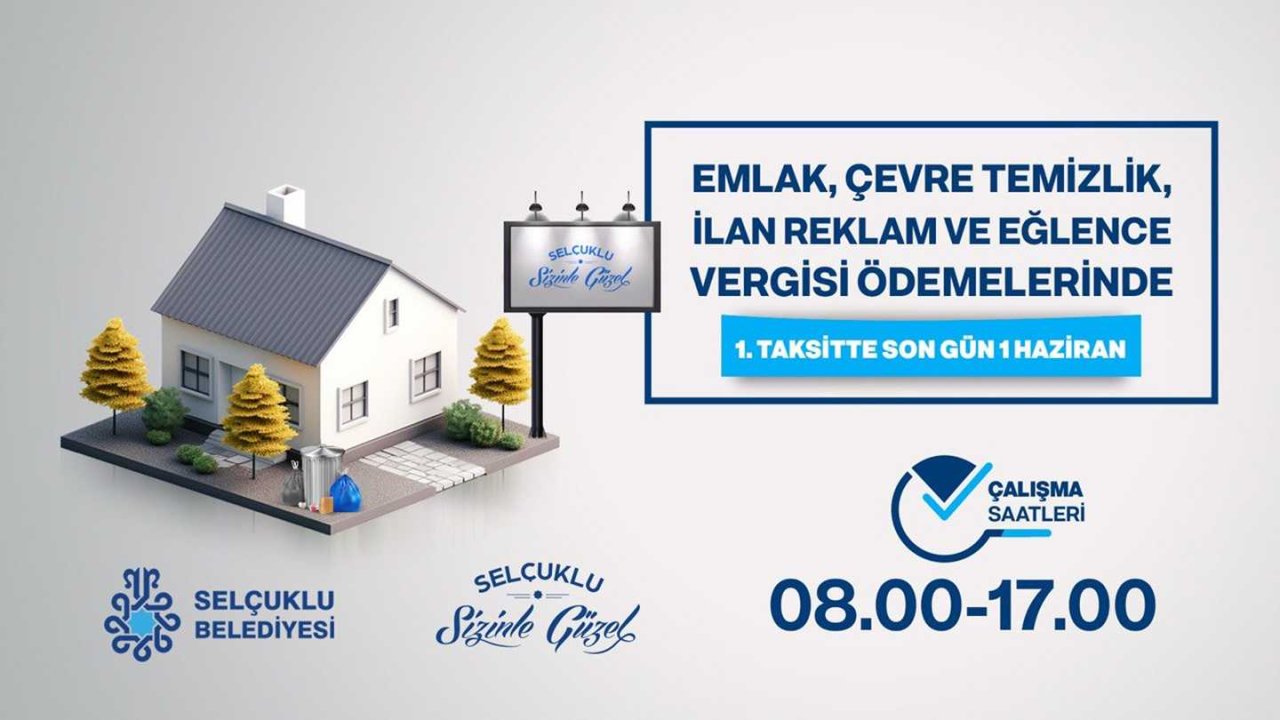 Konya’da vergi uyarısı! Son gün 1 Haziran: Ödemeyi kaçıran cezayla karşılaşacak!