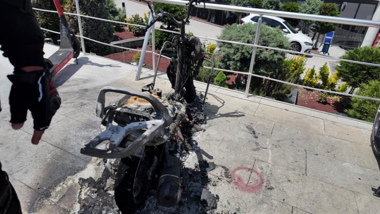 Konya’da kurye facianın ortasında kaldı! Alev topuna dönen motosiklete böyle müdahale etti