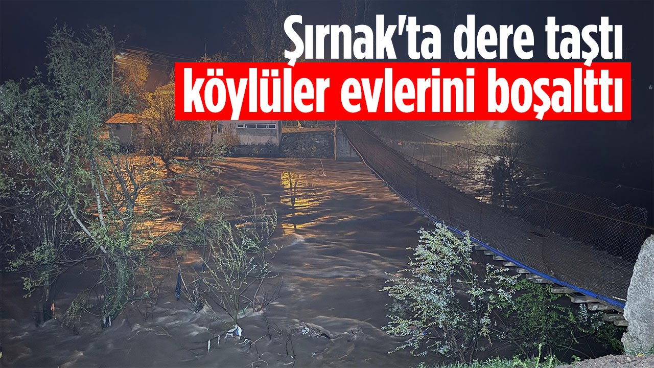 Dere taştı, köylüler evlerini boşalttı